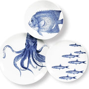 Piatti per tavola con motivi flore e fauna, ceramica