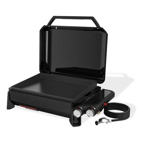 Weber 1500244 Piastra Premium Slate GP a gas 2 bruciatori 4,7 kW superficie in ghisa smaltata antiaderente 2270 cm² colore Nero