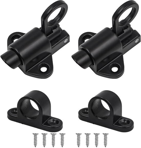 Pomello automatico per porte esterne - Pomello automatico per porte interne - Pomello con viti - 2 pezzi in lega di alluminio