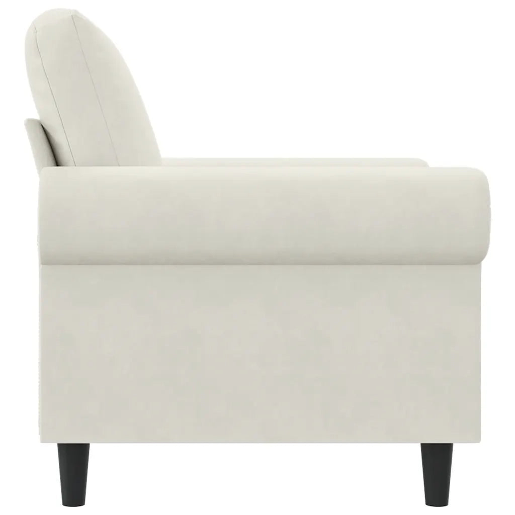 vidaXL Poltrona Crema 60 cm Velluto