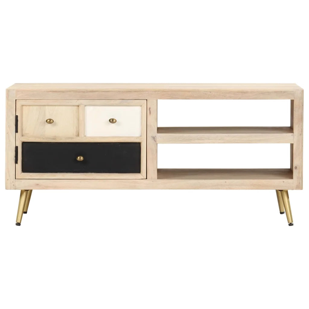 Tavolino da CaffÃ¨ 90x45x40 cm in Legno Massello di Mango  cod mxl 25536