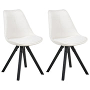 Set di 2 sedie da pranzo beige chiaro girevoli senza braccioli design scandinavo