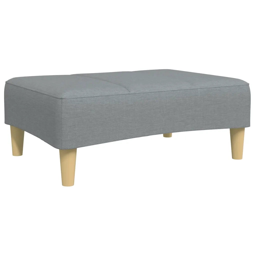 Poggiapiedi Grigio Chiaro 77x55x31 cm in Tessuto