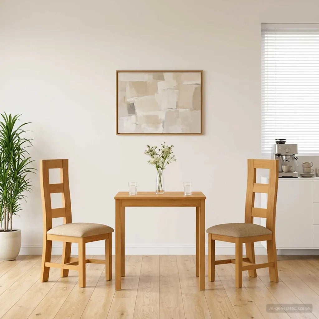 Set da pranzo 3 pz Beige Legno di Quercia Massello 3430212