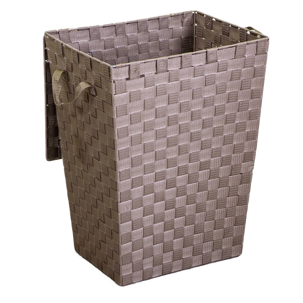 Cesto Portabiancheria in poliestere tortora rettangolarecm 40x30xh53