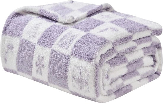 Cadeaudeken Fluffy Sherpa, Decongestionante caldo soffice deken in lana e fleecce, 130 x 150 cm