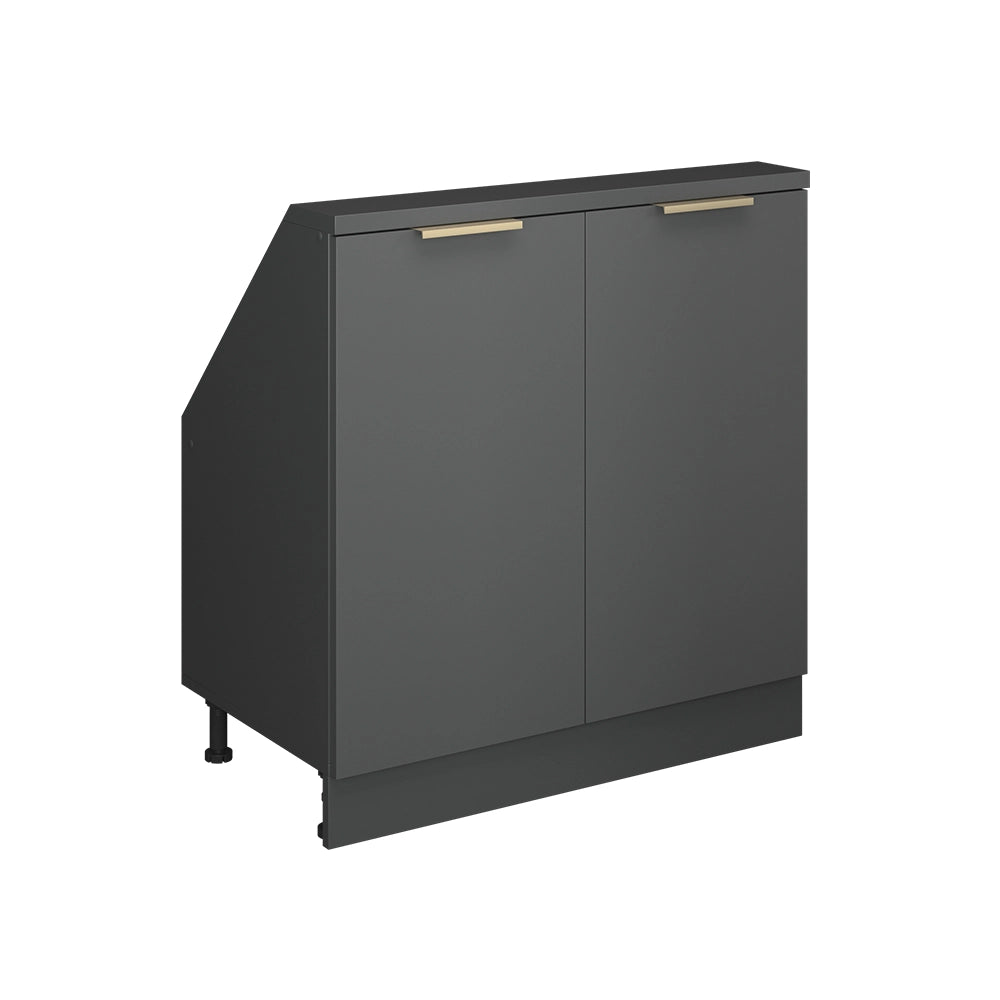 Mobile sottotetto Rion Antracite-oro/Antracite 80 x 83.8 cm con 2 porte Vicco