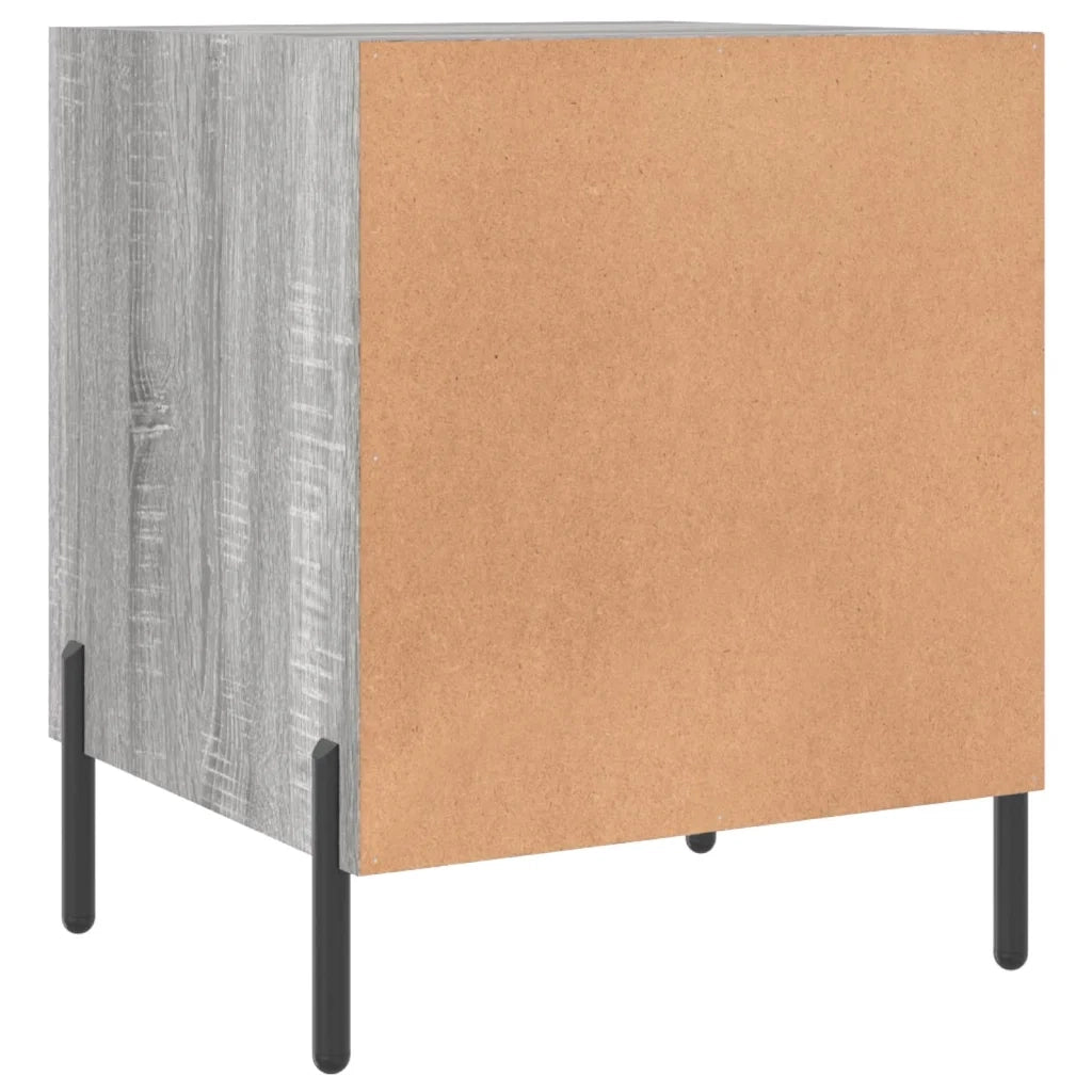 Set di 2 Comodini | Armadio da Notte | Mobiletto da notte Grigio Sonoma 40x40x50 cm in Legno Multistrato