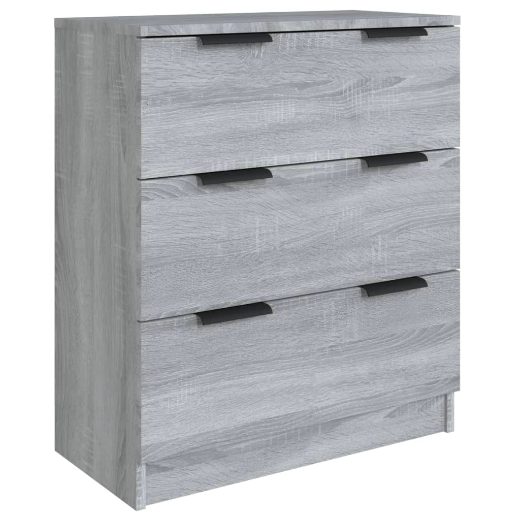 Buffet credenza cassettiera armadio mobile contenitore organizer per cucina soggiorno salotti 3 pezzi legno ingegnerizzato Sonoma grigio 02_0037185