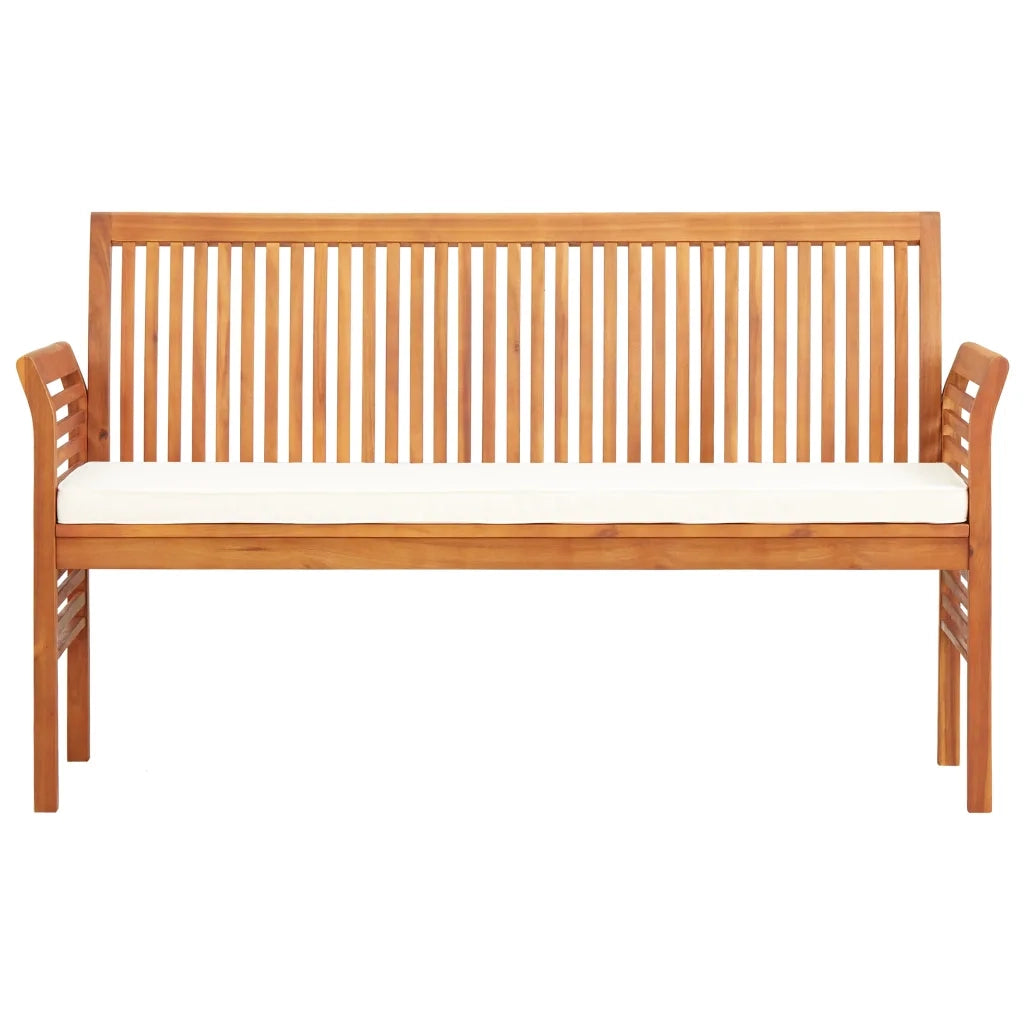 Panca da Giardino a 3 Posti 150 cm in Legno Massello di Acacia 45968