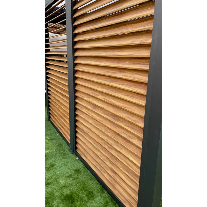 Pannello veneziana effetto legno per pergola bioclimatica lato 3 metri – lamelle orientabili in alluminio – PERBIV30B Foresta