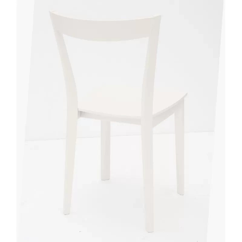 Set 2 sedie moderne legno bianco seduta legno 40x37x81