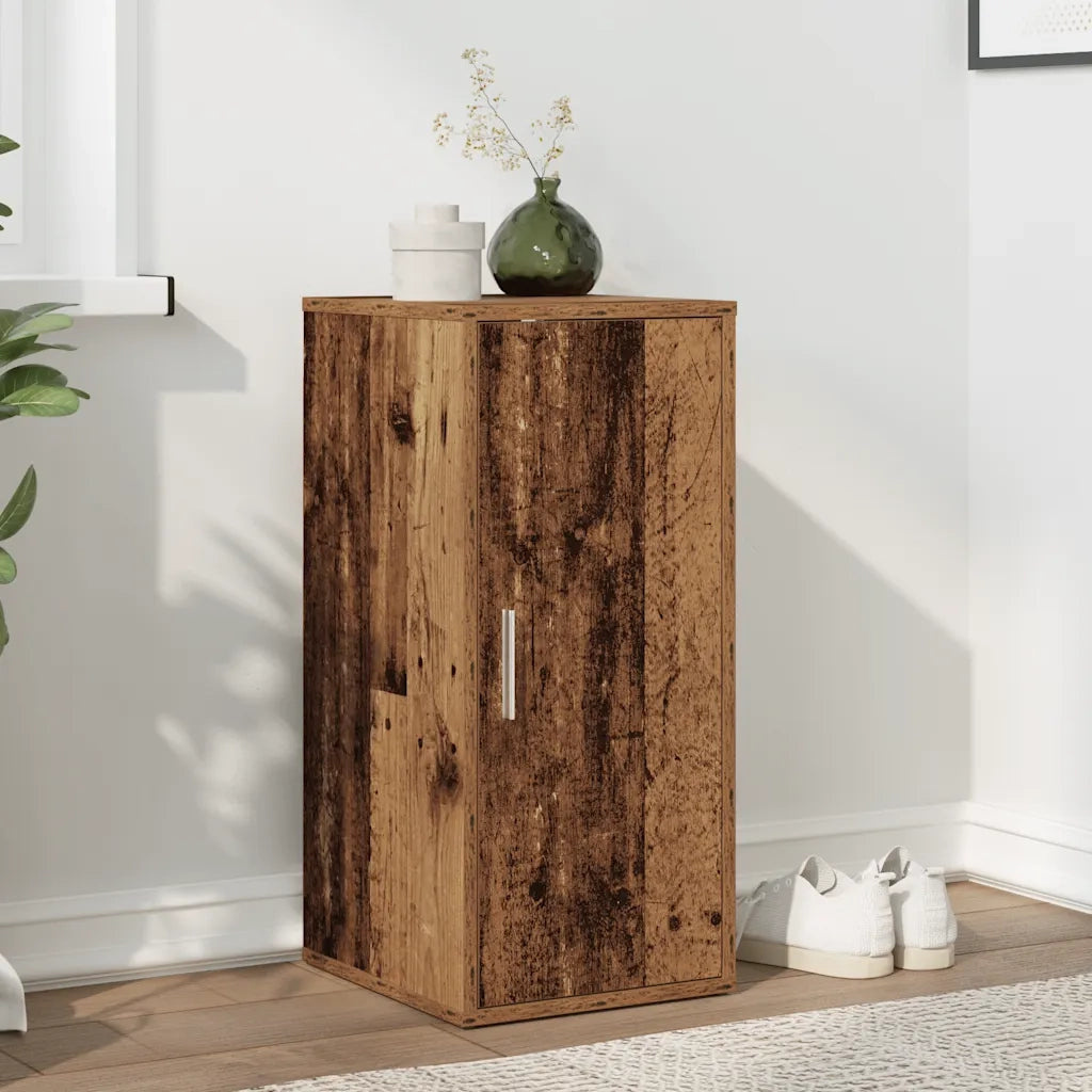 vidaXL Scarpiera Legno Antico 32x35x70 cm in Legno Multistrato
