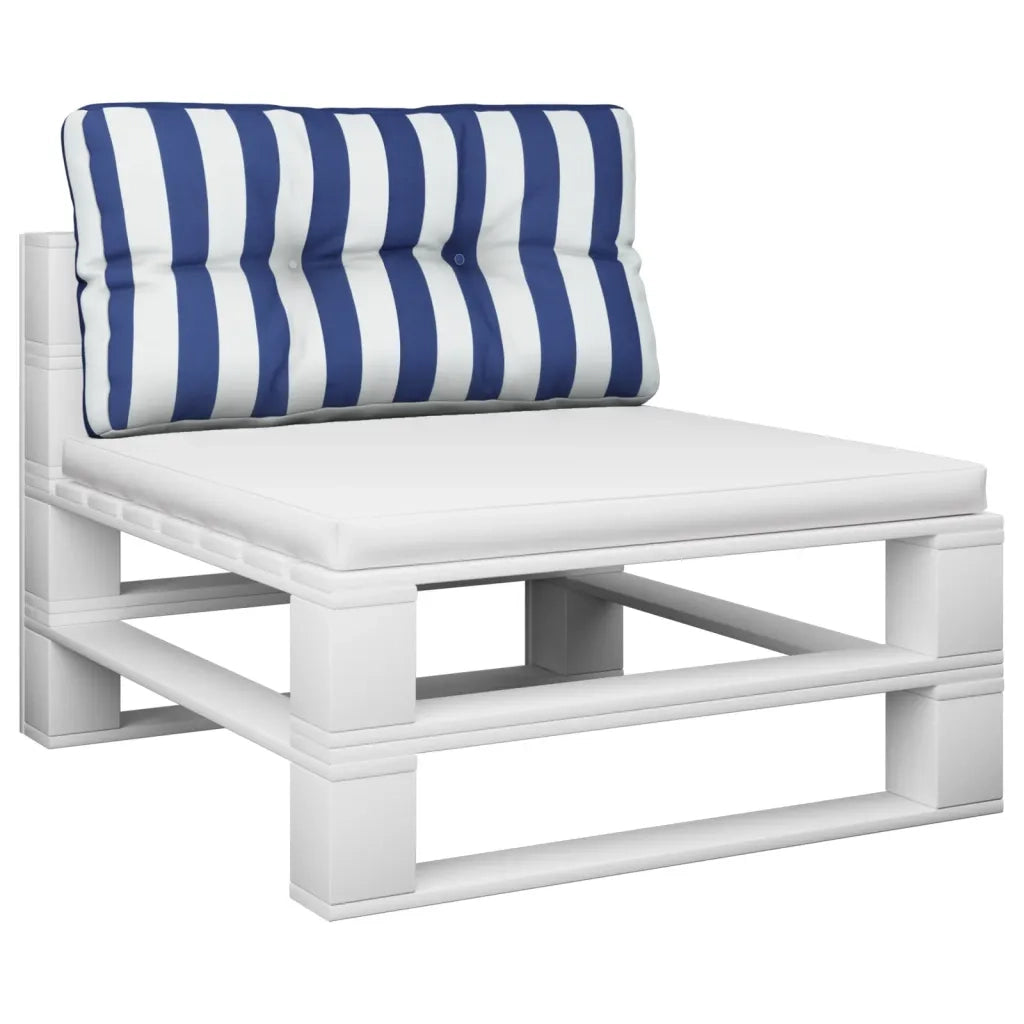 Cuscino per Pallet Strisce Bianche e Blu 80x40x12 cm in Tessutocod mxl 94406