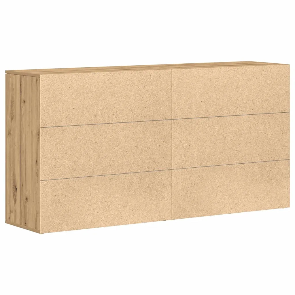 Credenza 2 pz-Set di 2 Buffet-Armadio da cucina Rovere artigianale 79 x 38 x 80 cm