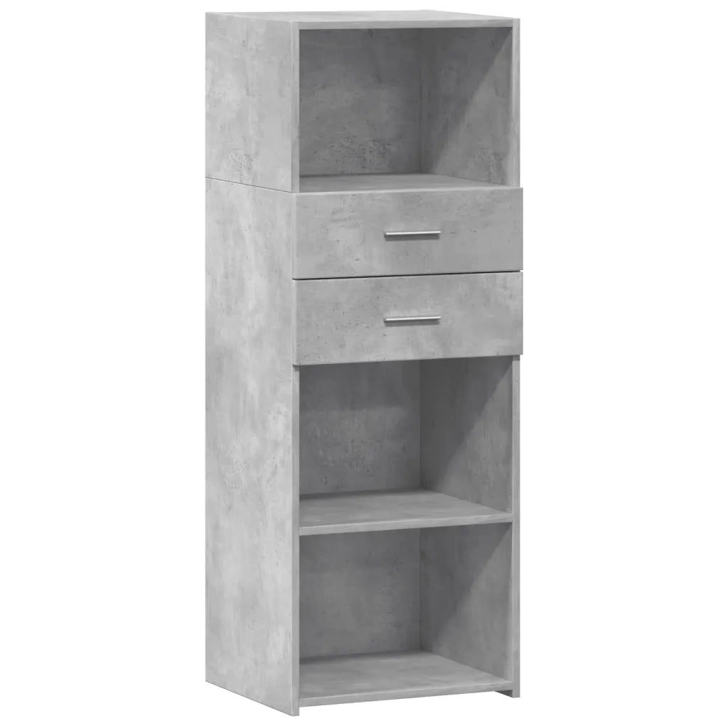 Credenza Grigio Cemento 45x42,5x124 cm in Legno Multistrato 846169