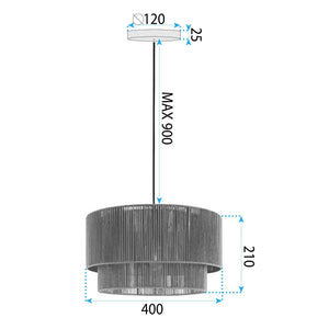 Lampada APP1836-1CP Nature Black