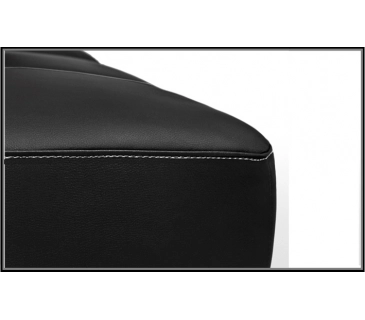 Divano letto 3 posti, reclinabile in ecopelle nero 180x92cm Sicorage Soffy