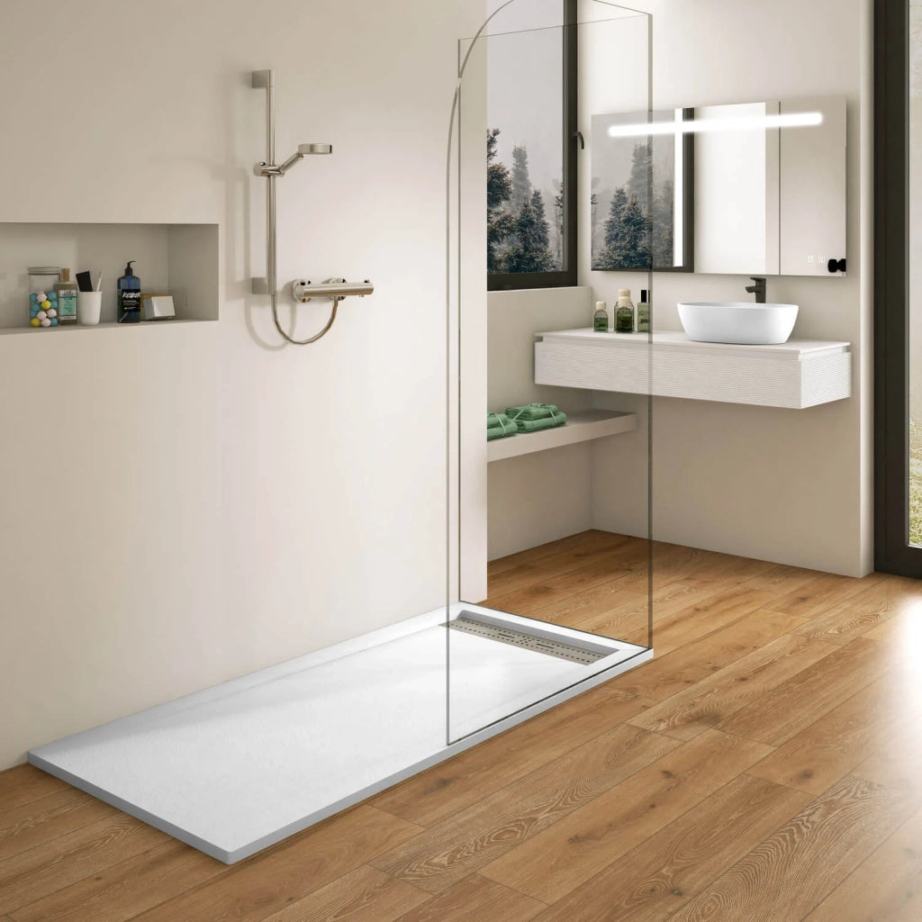Piatto doccia BIDAI 80x100 cm Nuvola griglia in acciaio