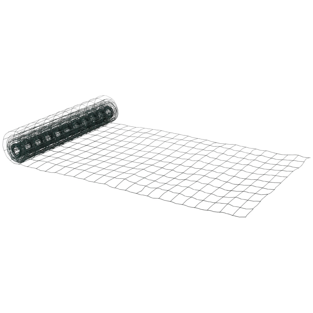 Easycomfort Rete per Recinzioni in Metallo con Rivestimento in PVC, Rotolo da 10x1m, Verde