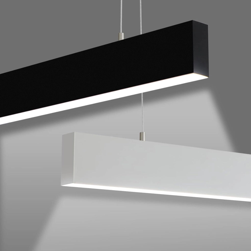 Lampada a Sospensione ZMH LED bianca 32W dimmerabile con telecomando moderna lineare 107 cm per ufficio e soggiorno