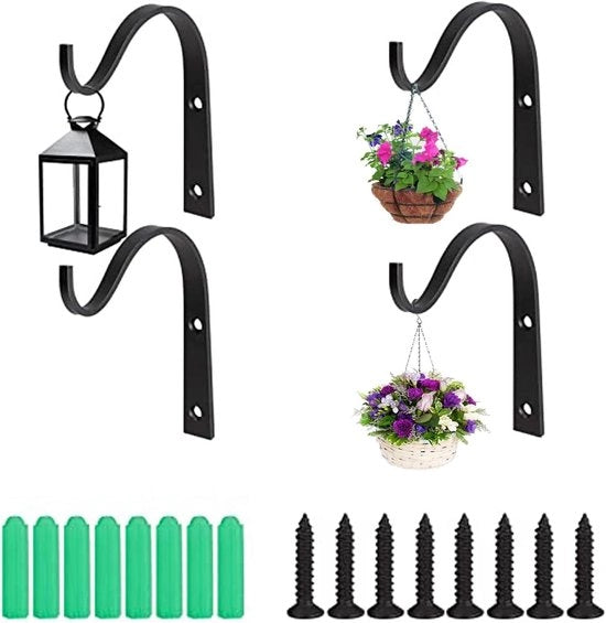 Supporto per piante 4 pezzi Chiodo per piante Fissaggio alla parete Apertura automatica Attacco per piante in metallo Supporto per piante - Attacco per parete per piante - Accessori per giardinaggio per uccelli lampioni ventilatori lampade da soffitto