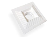 Portafaretto da Incasso in Gesso a Scomparsa Quadrato, Compatibile con Lampadine GU10, Foro Incasso 125x125mm, Design Moderno per Illuminazione Interni