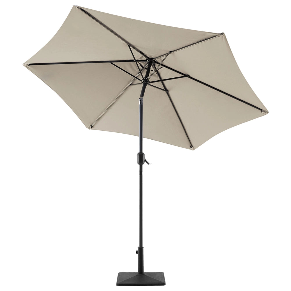 Ombrellone da giardino in tessuto beige talpa 230 cm resistente agli agenti atmosferici