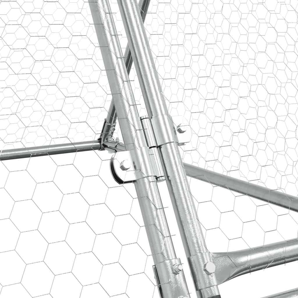 Pollaio Silver 400 x 105 x 91 cm acciaio zincato Silver 02_0041671