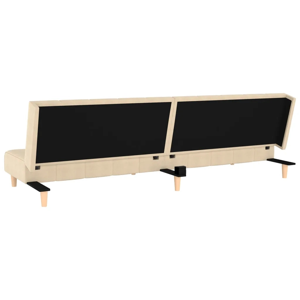 Divano Letto a 2 Posti-Sofa Letto 2 Posti-Daybed Crema in Tessuto 850422