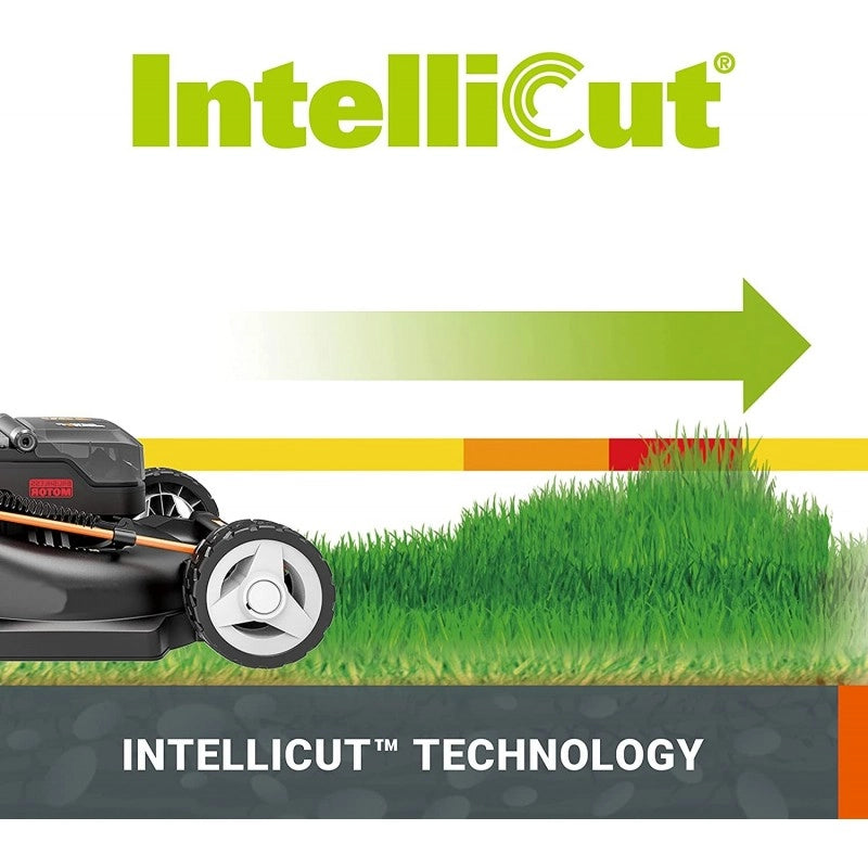 Rasaerba Semovente a Batteria 40V WG749E Nitro Brushless 2.0 Taglio 46 cm 2 in 1 per Giardini fino a 500 m² - Worx