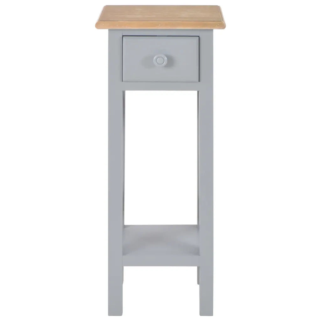 Tavolino Laterale Grigio 27x27x65,5 cm in Legno cod mxl 25345