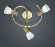 Faretto da Interno a LED in Metallo Ottone Satinato