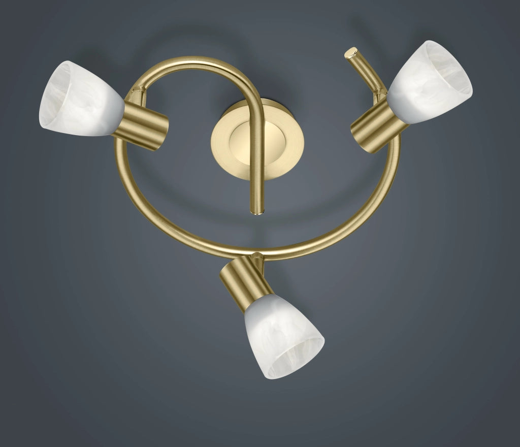 Faretto da Interno a LED in Metallo Ottone Satinato