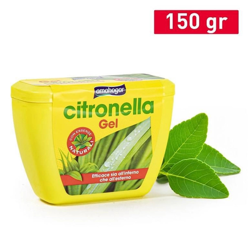Trade Shop - Set 12pz Gel Ovale Alla Citronella 150gr Protezione Insetti Per Interni Esterni 0176877 -