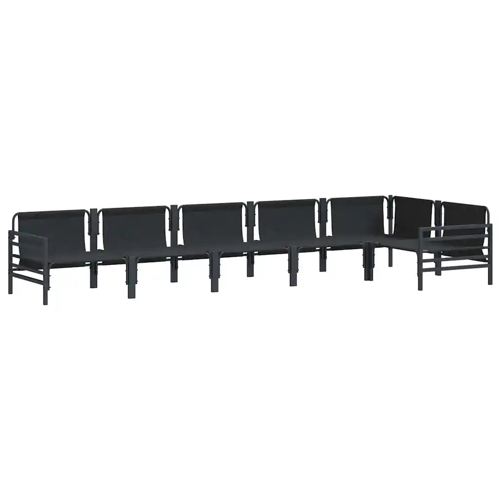 vidaXL Set Divano da Giardino 6 pcs Antracite Acciaio