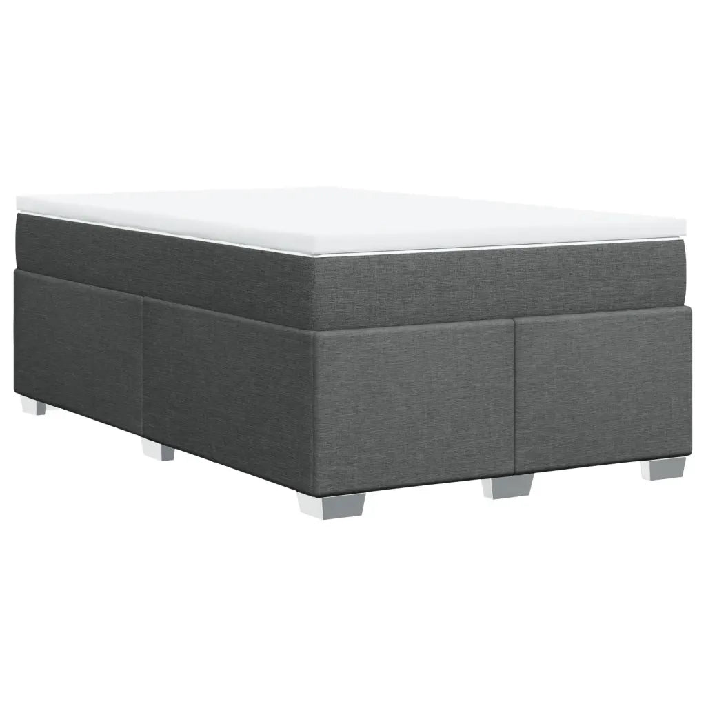 Giroletto a Molle con Materasso Grigio Scuro 120x200 cm Tessuto 3285124