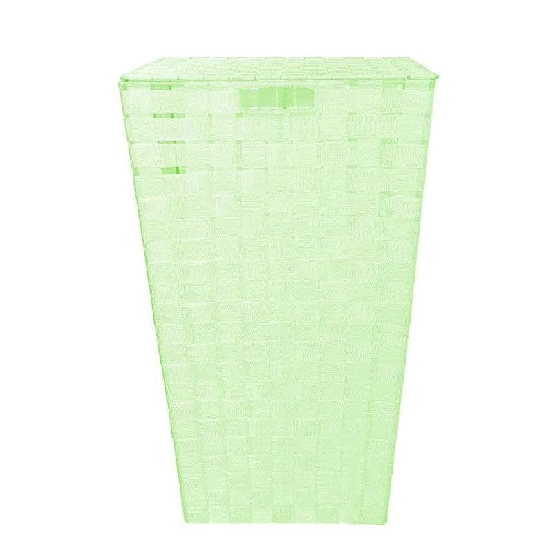 Cestone poliestere verde chiaro quadro cm 33x33h53