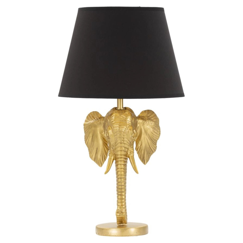 Lampada da Tavolo Elefante, Nero, Poliresina, 32x32x59 cm