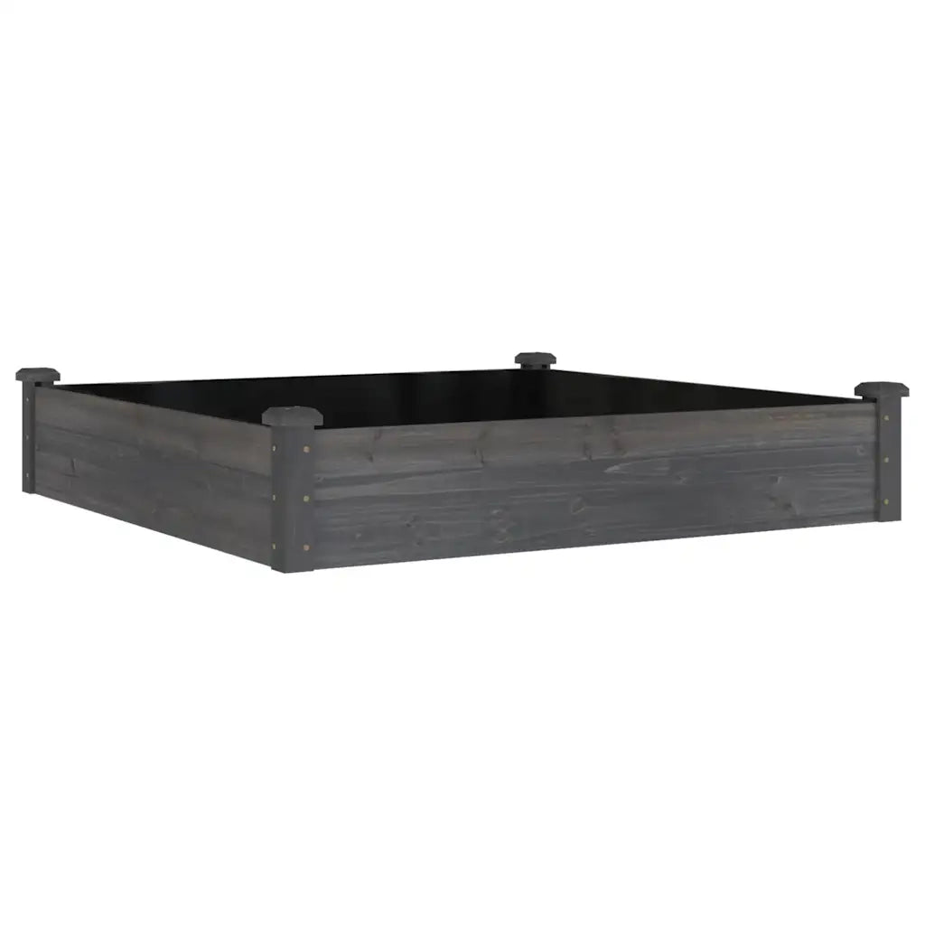 Fioriera Giardino con Fodera Grigia 120x120x25cm Massello Abetecod mxl 129264