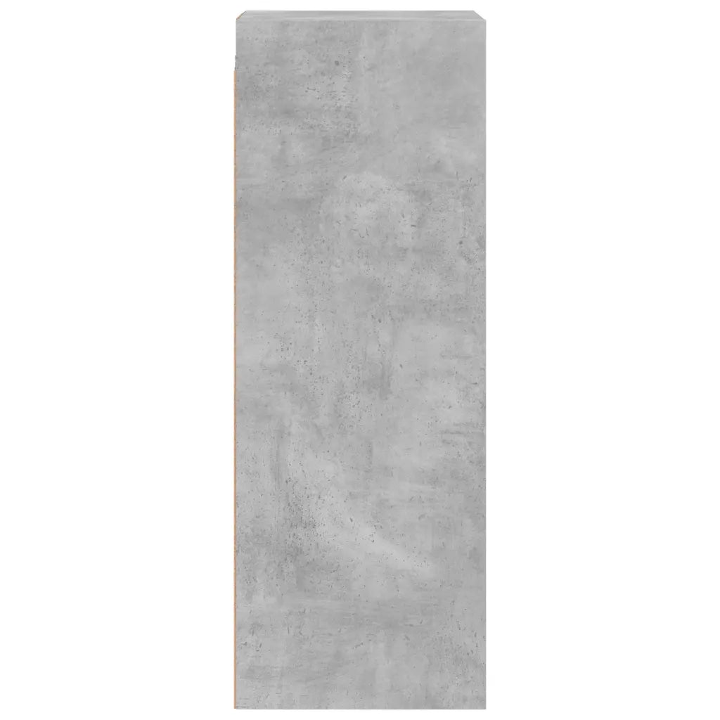 Armadietto a Muro | Mobile a Muro con Ante in Vetro Grigio Cemento 35x37x100 cm