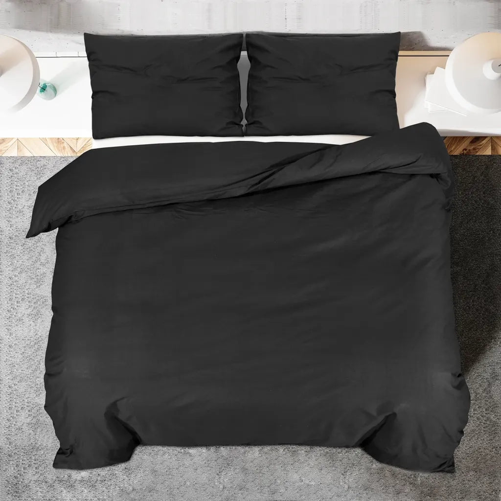 Set Copripiumino Nero 155x220 cm in Cotone 136119