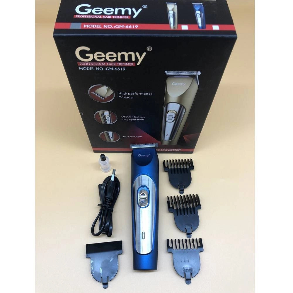 Trade Shop - Tagliacapelli A Batteria Ricaricabile Elettrica Trimmer Rasoio Uomo Geemy Gm6619 -