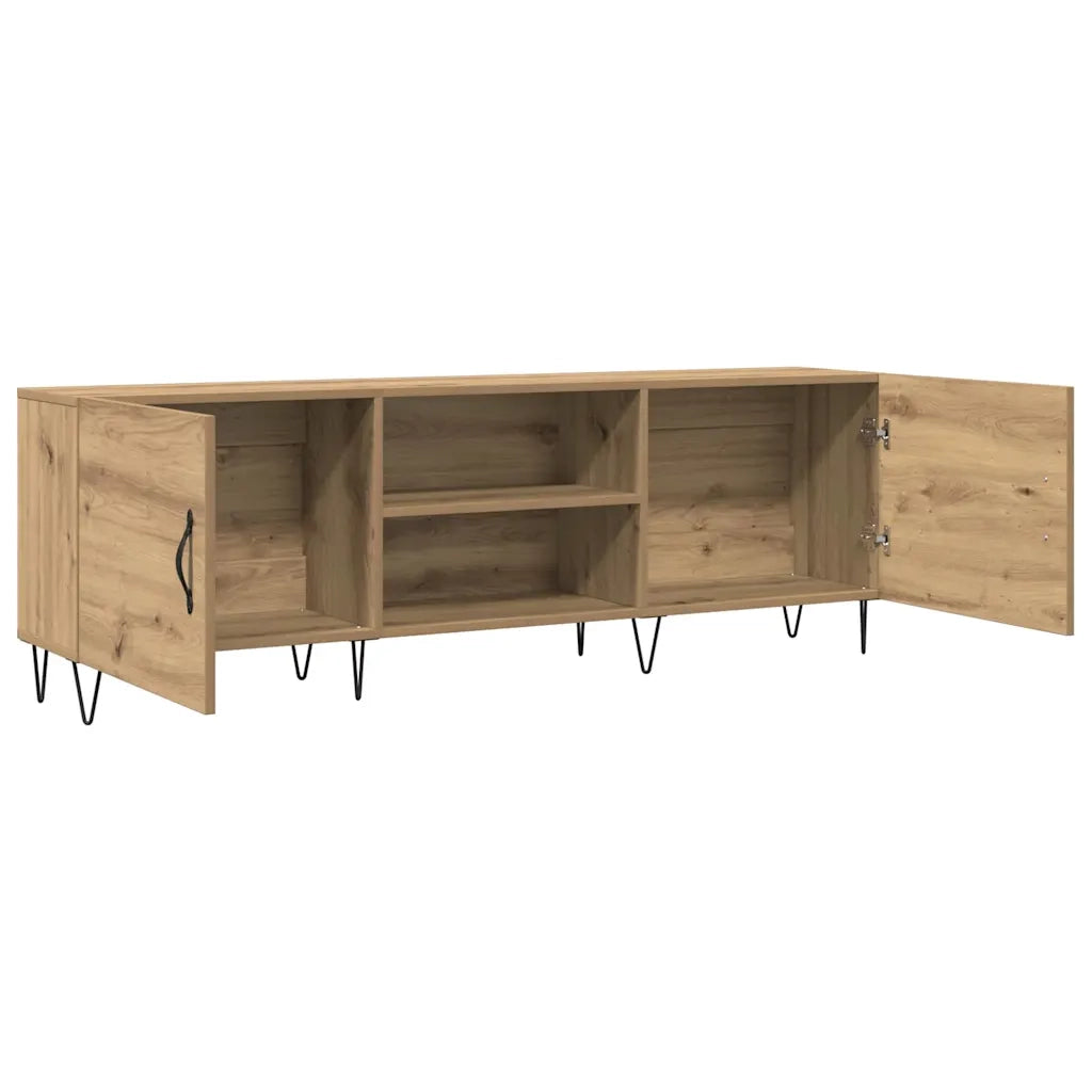 Mobile Porta TV Rovere Artigianale 150x30x50cm in Truciolato 857327