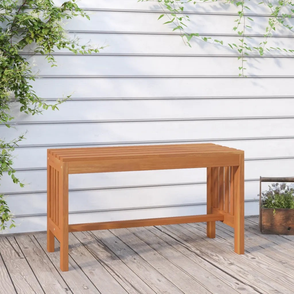 Panca da Corridoio-Sgabello-Panca da esterno 80 cm Legno Massello di Eucalipto