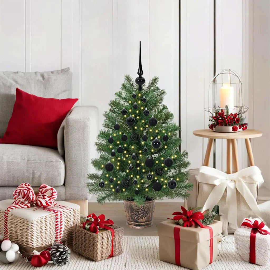 Albero di Natale artificiale con 150 LED Verde 95 cm PE e PVC 3397316