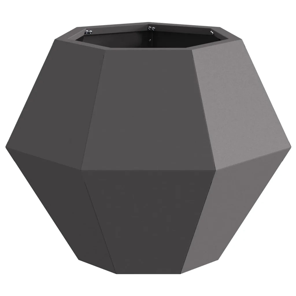 Fioriera | Cassetta per fiori | Vaso Nero 50 x 50 x 40 cm Acciaio