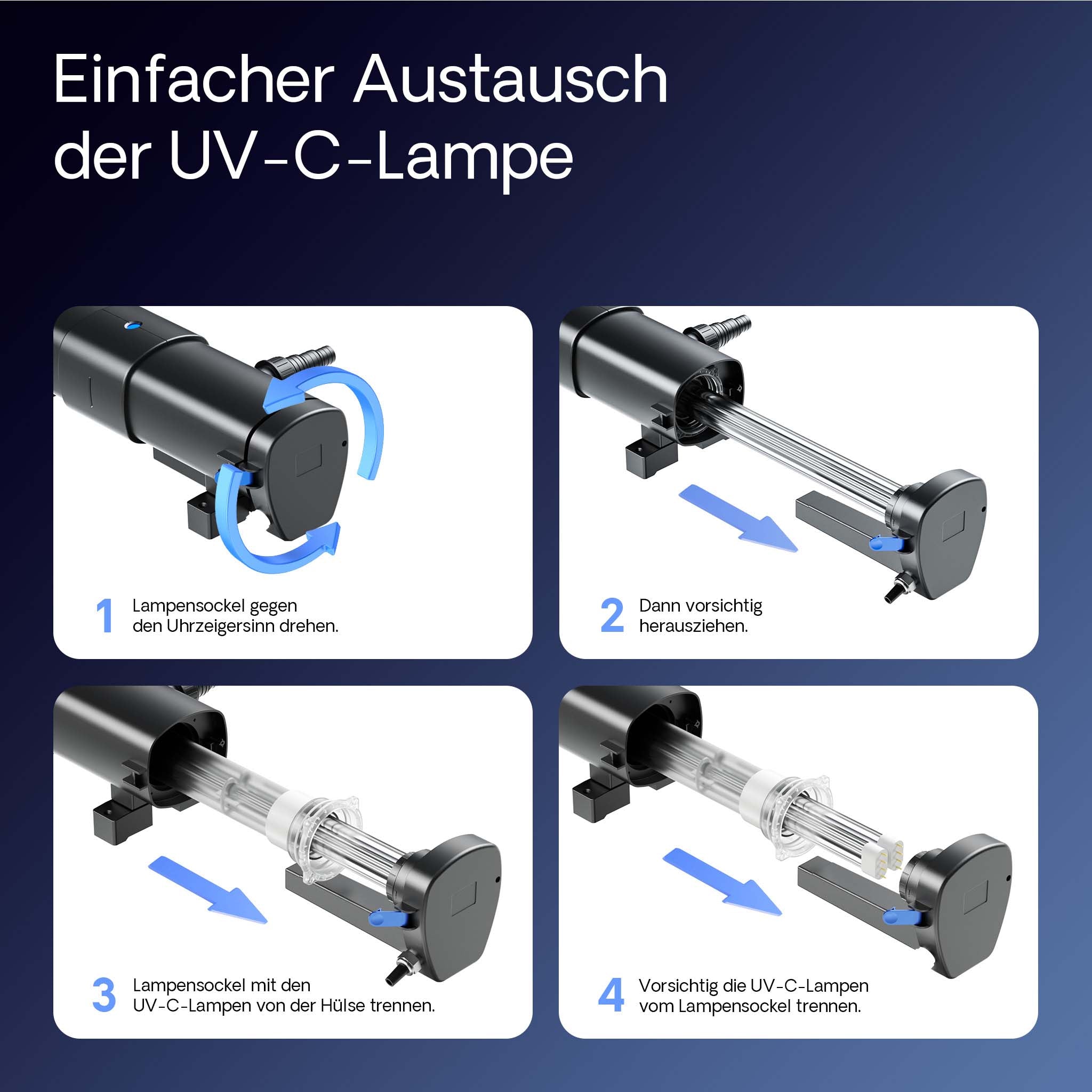 CUV-2072 Chiarificatore UVC 72W Sterilizzatore per laghetti contro le alghe