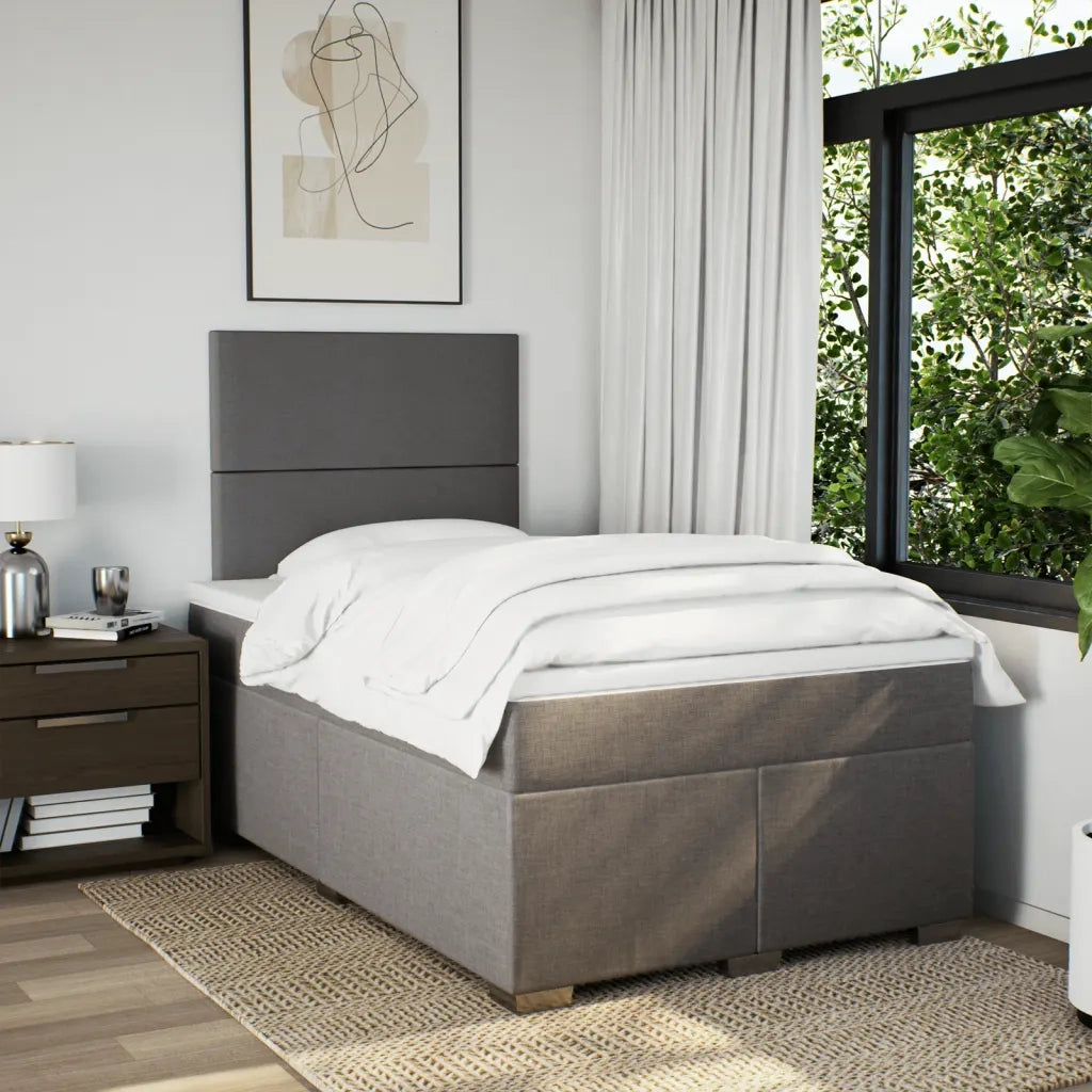 Giroletto a Molle con Materasso Tortora 120x190 cm in Tessuto 3292724