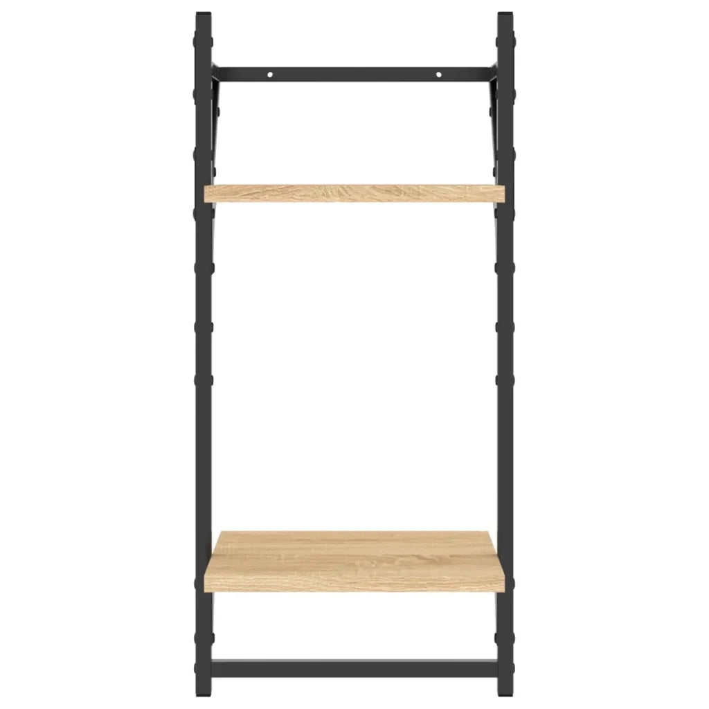 vidaXL Set Mensole Parete con Aste 6pz Rovere Sonoma Legno Multistrato